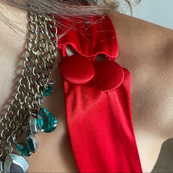 Beautiful Vintage 80’s satin evening gown. Sz 2/4 - Picture 4 of 6